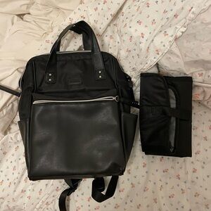 Verona black diaper bag